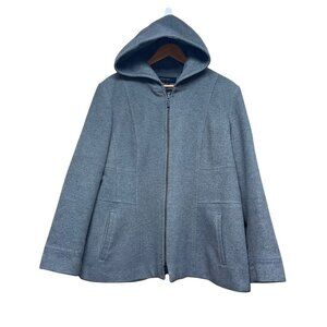 Jason Kole Grey Wool Blend Full Zip Jacket XL Men's Size XL Hooded